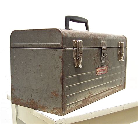 Vintage Metal Tool Boxes for sale 